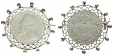 Südafrika 1 Shilling 1894 - in Silberfassung